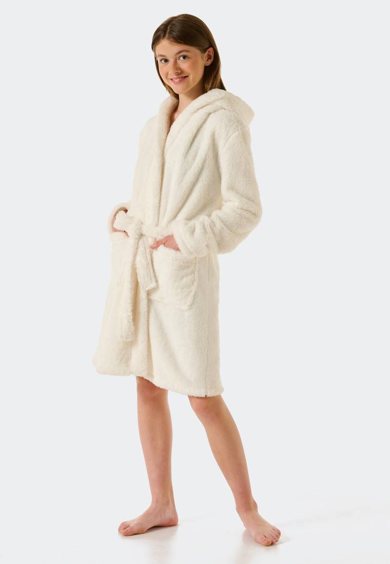 Schiesser Bademantel Teddy-Fleece off-white - Original Classics Saisonale Angebote