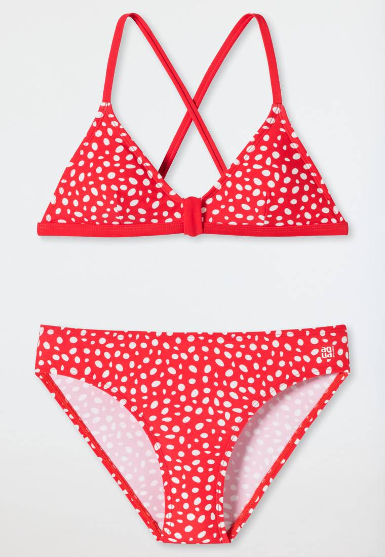 Schiesser Bustier-Bikini Wirkware recycelt LSF40+ Punkte rot - Diver Dreams Super Sparpreis