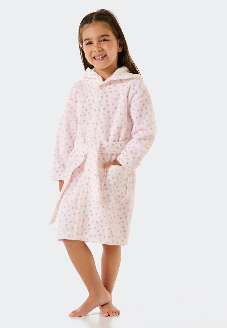 Schiesser Bademantel Velour Punkte weiß - Original Classics JETZT KAUFEN