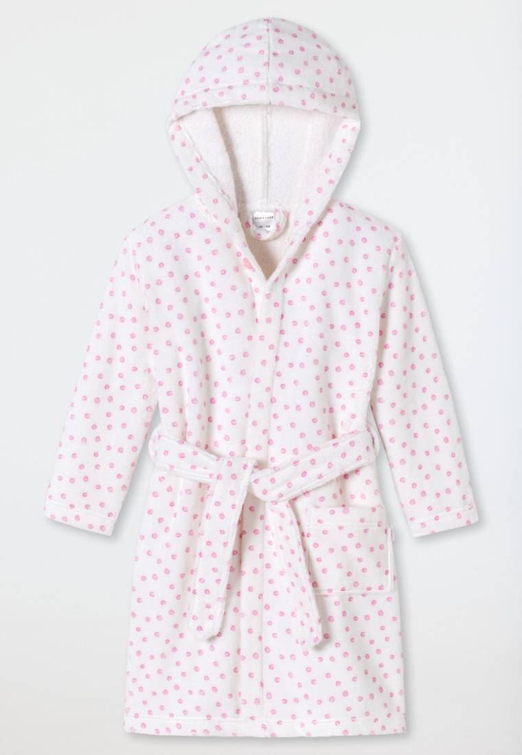 Schiesser Bademantel Velour Punkte weiß - Original Classics JETZT KAUFEN
