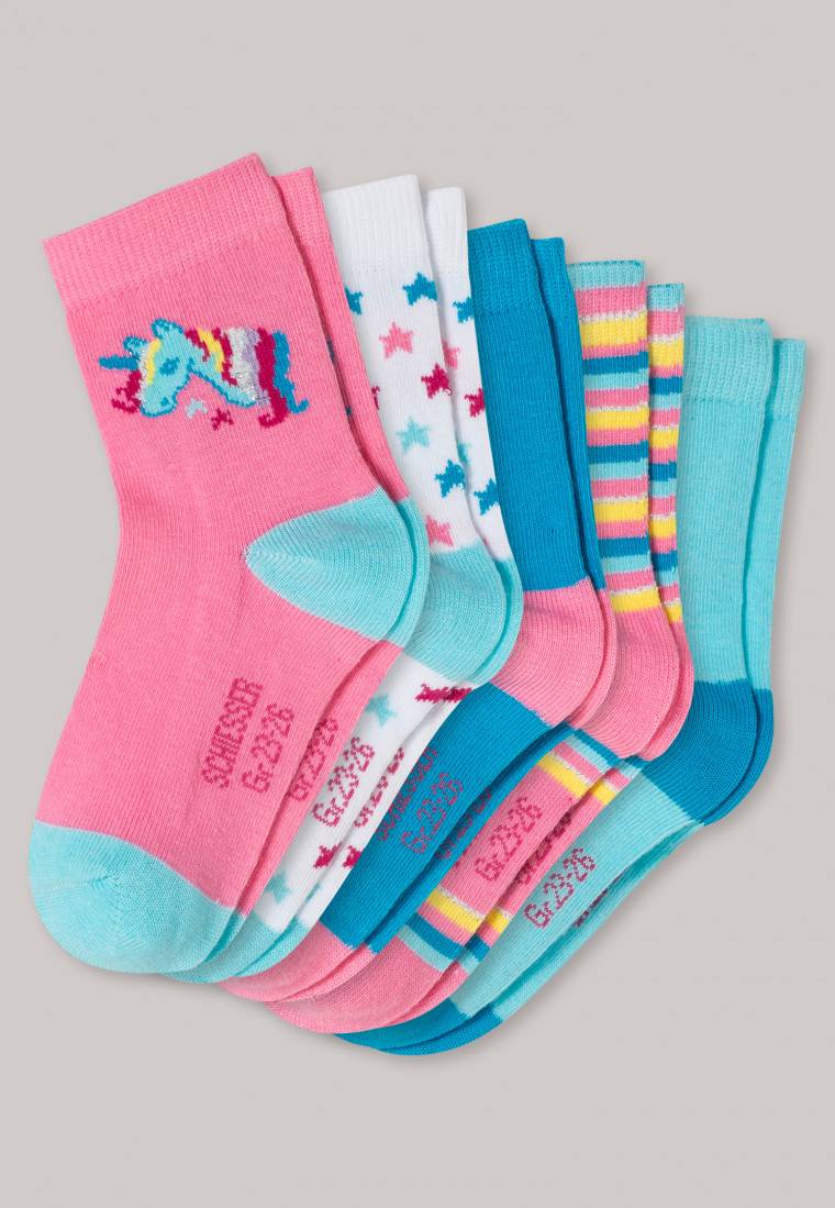 Schiesser Mädchensocken 5er-Pack mehrfarbig - Einhorn Bis zu 60% Rabatt