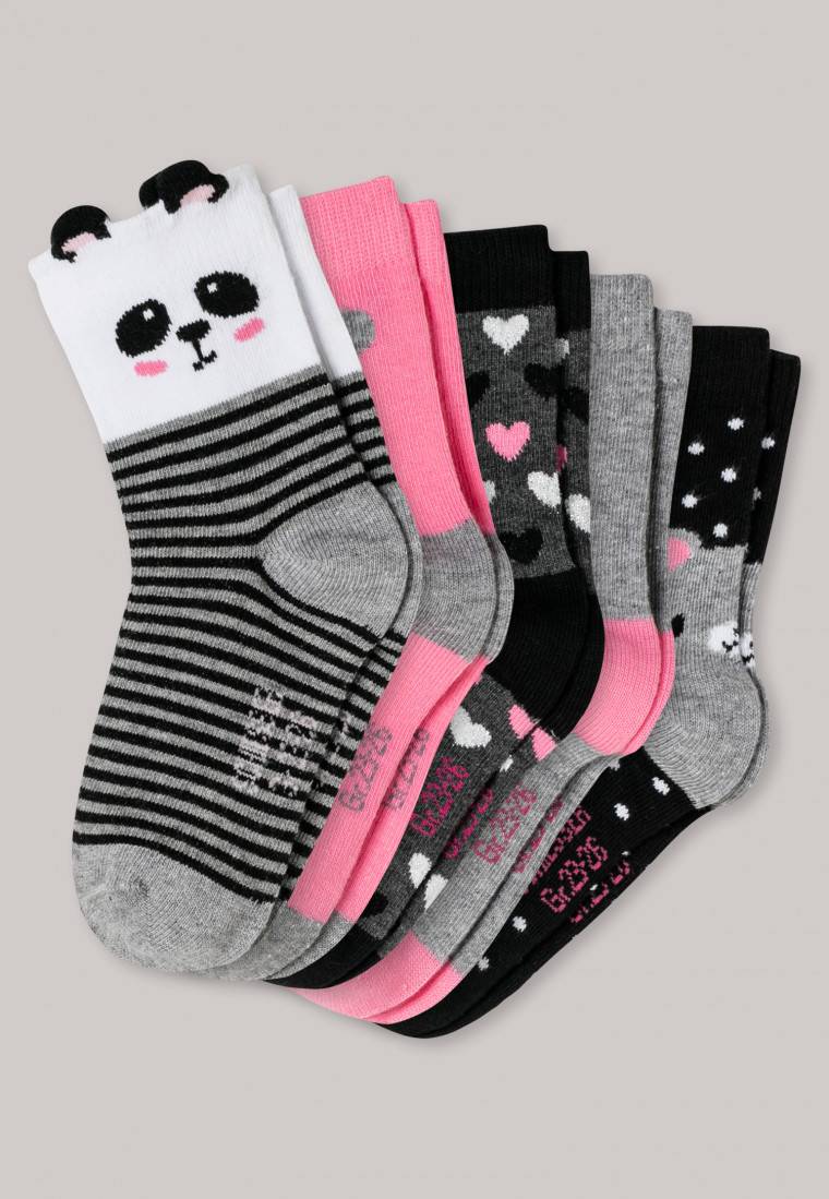 Schiesser Mädchensocken 5er-Pack Herzen mehrfarbig - Panda Bis zu 65% Rabatt