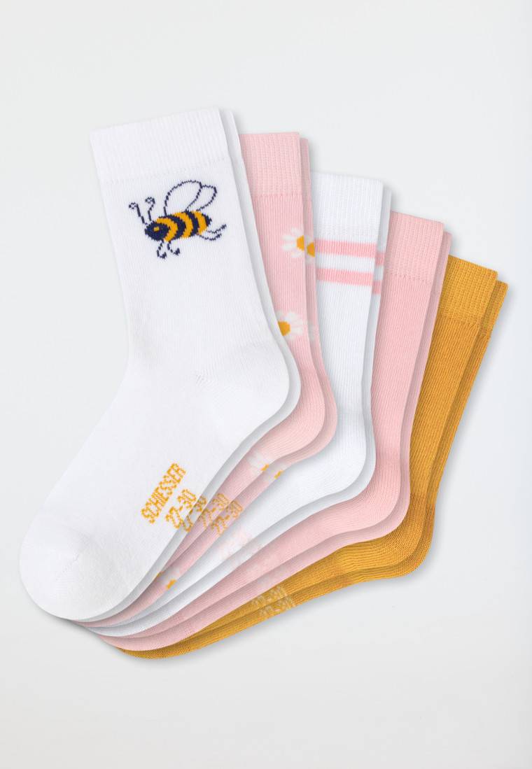 Schiesser Mädchensocken 5er-Pack Blumen Biene mehrfarbig - Biene Discount Store für neue Produkte