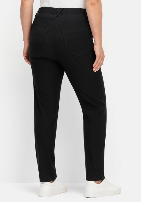 sheego CurvePerfect Hose, mit schmalem Bein und Schlupfbund - schwarz sheego Zeitlich begrenztes Angebot