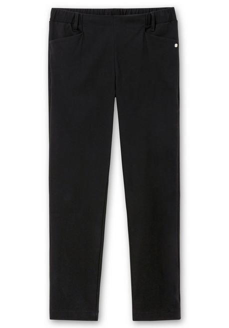 sheego CurvePerfect Hose, mit schmalem Bein und Schlupfbund - schwarz sheego Zeitlich begrenztes Angebot