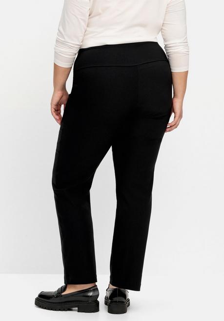 sheego Gerade Schlupfhose mit Shaping-Einsatz - schwarz sheego Blitzangebot