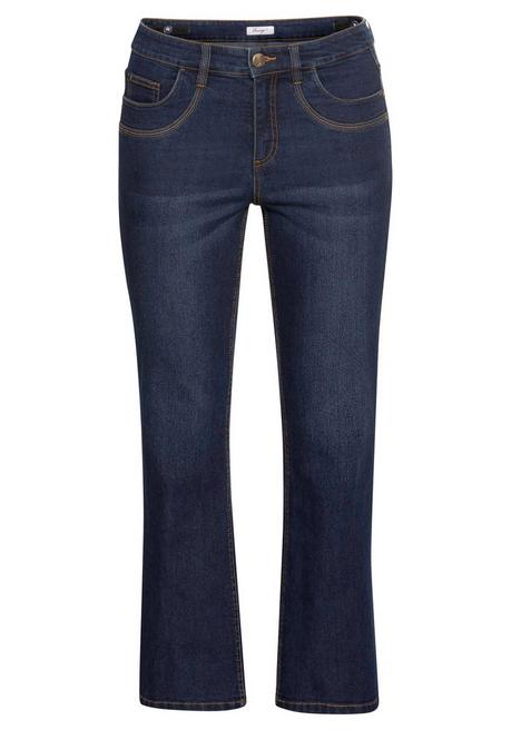 sheego Bootcut Jeans mit innen regulierbarer Bundweite - dark blue Denim sheego Saisonale Angebote