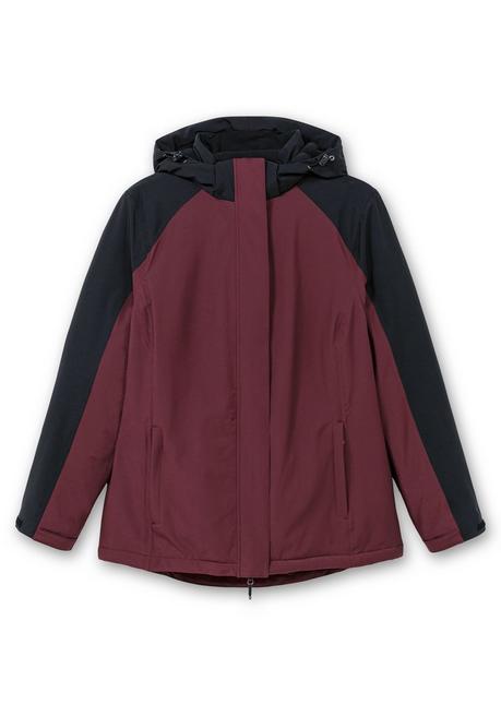 sheego Funktionsjacke mit Zwei-Wege-Reißverschluss - bordeaux-schwarz sheego Kauf eins, bekomm eins gratis