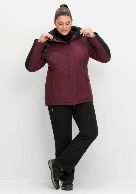 sheego Funktionsjacke mit Zwei-Wege-Reißverschluss - bordeaux-schwarz sheego Kauf eins, bekomm eins gratis
