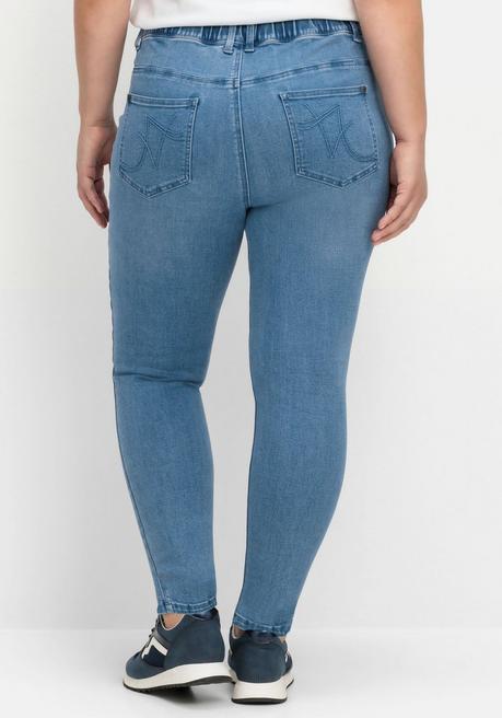 sheego Jeggings in Power-Stretch-Qualität, mit Schlupfbund - blue Denim sheego Sonderangebote