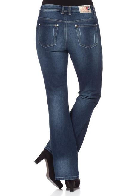 sheego by Joe Browns Bootcut Stretch-Jeans im Used-Look - dark blue Denim sheego VIP-Rabatte