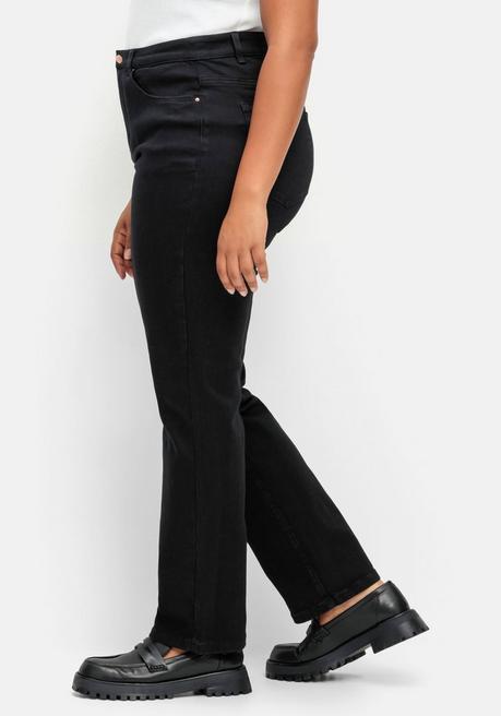 sheego Gerade Stretch-Jeans mit Bodyforming-Effekt - black Denim sheego Wochenangebot