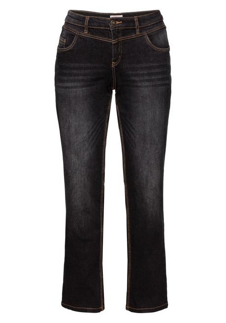sheego Gerade Jeans mit Used-Effekten - black Denim sheego Kostenlose Rückgabe