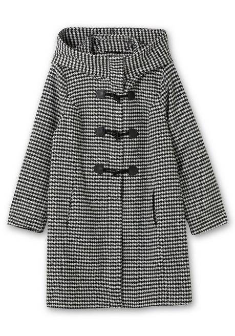 sheego Dufflecoat in A-Linie, mit Hahnentrittmuster - schwarz-grau sheego Bis zu 60% Rabatt