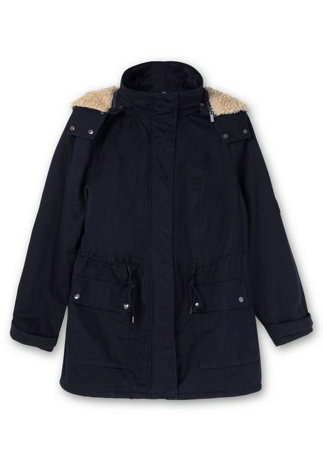 sheego Warm wattierter Parka mit Taillen-Tunnelzug - nachtblau sheego Nur für heute