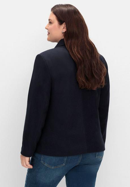 sheego Kurze, gefütterte Cabanjacke mit Wollanteil - tiefblau sheego Begrenzt auf 3 Tage