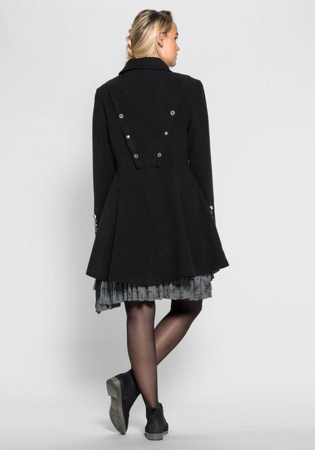 sheego by Joe Browns Kurzmantel im asymmetrischen Schnitt - schwarz sheego Black Friday Preise