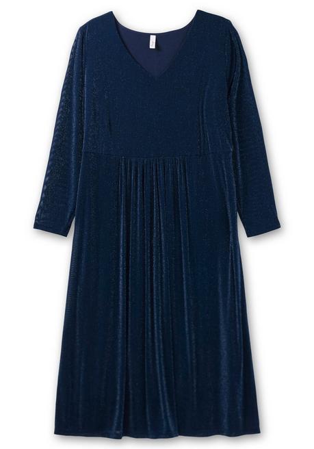 sheego Abendkleid mit Mesh und Effektgarn - saphir sheego Auslauf