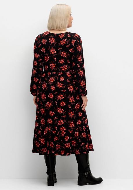 sheego by Joe Browns Jerseykleid mit floralem Alloverdruck - schwarz gemustert sheego Online Shopping