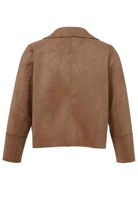 VIA APPIA DUE Kurze Bikerjacke in offener Form, mit Reverskragen - taupe sheego Jubiläumsangebot