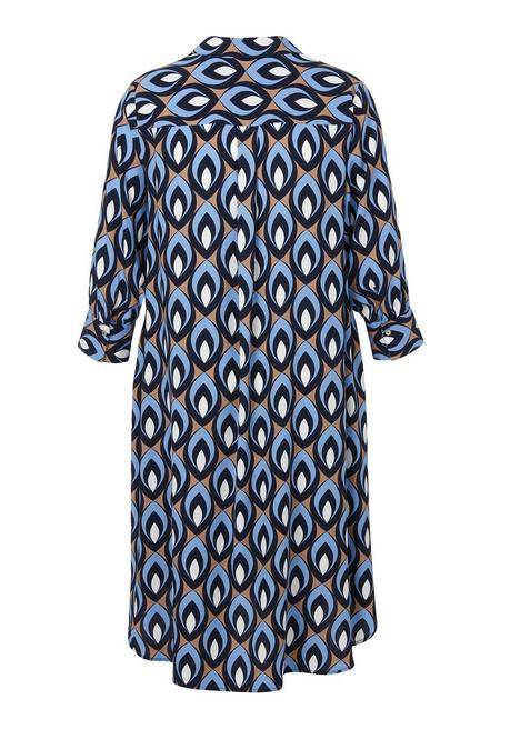 VIA APPIA DUE Midikleid mit Hemdkragen und 3/4-Ärmeln - indigo gemustert sheego Neueste Mode