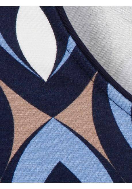 VIA APPIA DUE Bedrucktes Langarmshirt mit Rundhalsausschnitt - indigo gemustert sheego Online Outlet