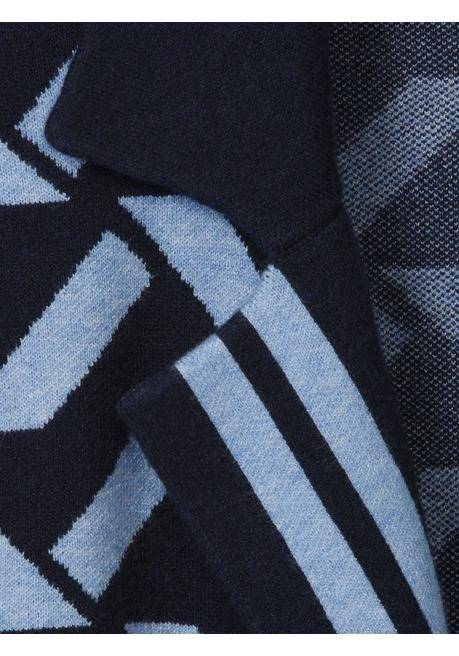 VIA APPIA DUE Offener Strickmantel im Jacquardmuster - indigo gemustert sheego Exklusive Angebote