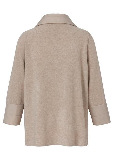 VIA APPIA DUE Mantel mit großem Kragen und Steppdetails - taupe sheego Bestseller