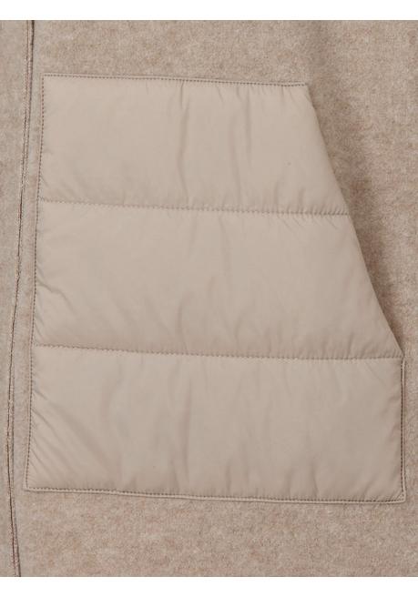 VIA APPIA DUE Mantel mit großem Kragen und Steppdetails - taupe sheego Bestseller
