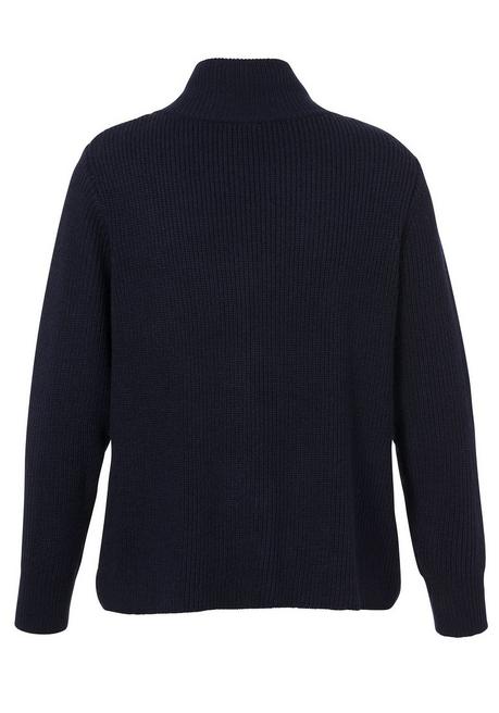VIA APPIA DUE Strickjacke mit Bindeband am Stehkragen - indigo sheego Saisonale Angebote