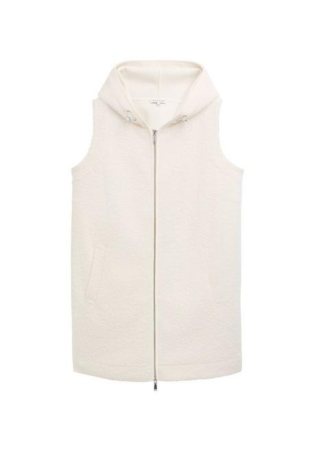 TOM TAILOR Plus Teddyweste in Longform, mit Kapuze - offwhite sheego Tägliche Deals