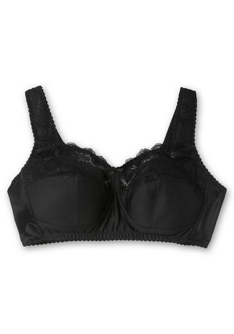 sheego BH ohne Bügel mit wattierten Cups - schwarz sheego Super Sparpreis