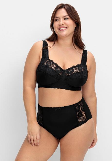 sheego BH ohne Bügel mit wattierten Cups - schwarz sheego Super Sparpreis