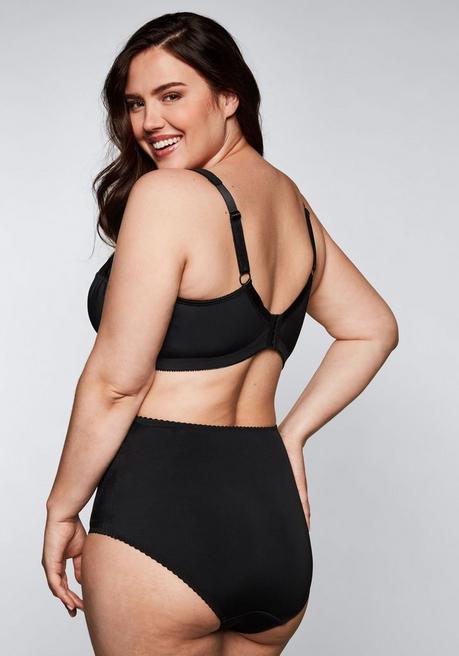 sheego Bügel-BH mit leicht transparenter Spitze - schwarz sheego Neueste Stile