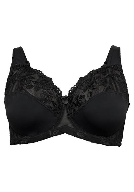 sheego Bügel-BH mit leicht transparenter Spitze - schwarz sheego Neueste Stile