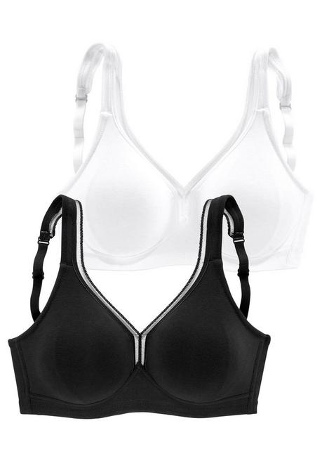 PETITE FLEUR T-Shirt-BH - schwarz+weiß sheego Letzte 2 Tage