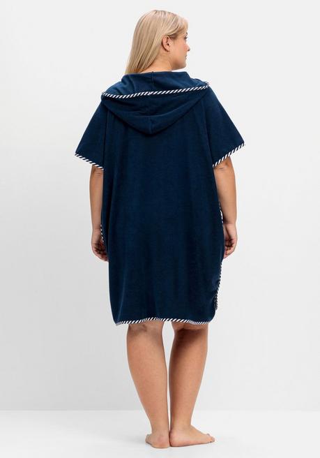 sheego Bade-Poncho mit Kapuze, aus Frottee - marine sheego Kostenloser Versand international