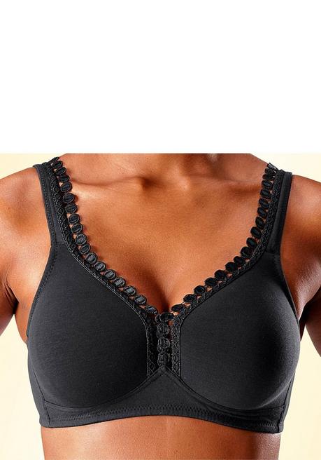 PETITE FLEUR Soft-BH - weiß+schwarz sheego Günstiger Verkauf