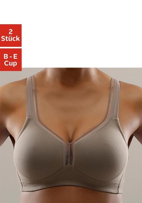 PETITE FLEUR T-Shirt-BH - taupe+weiß sheego Sonderangebot