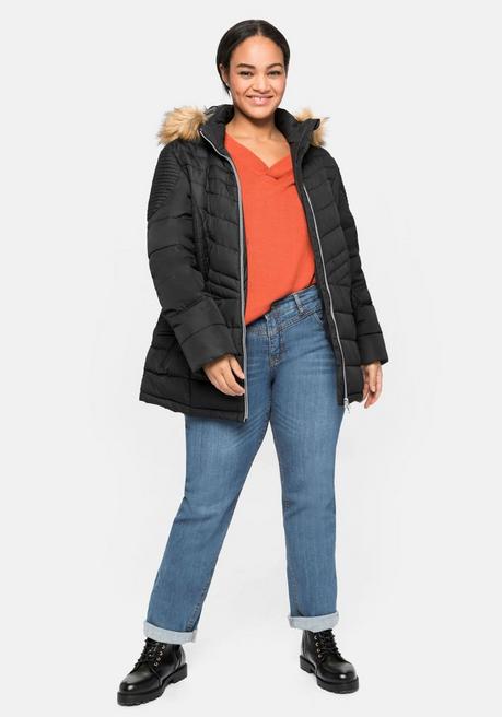 sheego Steppjacke mit abnehmbarer Kapuze - schwarz sheego Osterangebot