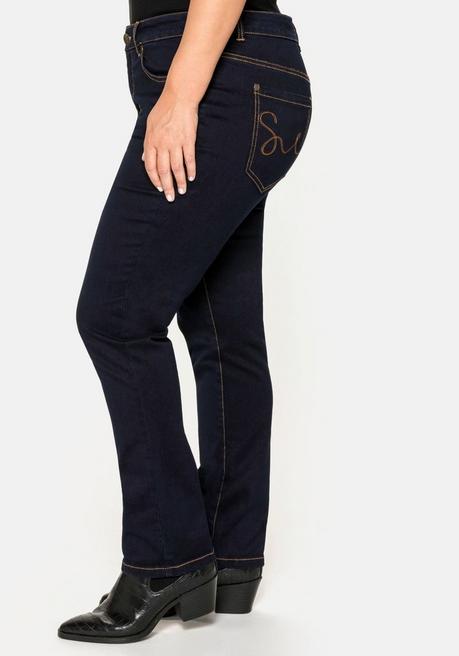 sheego Schmale Stretch-Jeans im 5-Pocket-Stil - blue black Denim sheego Valentinstagsangebot