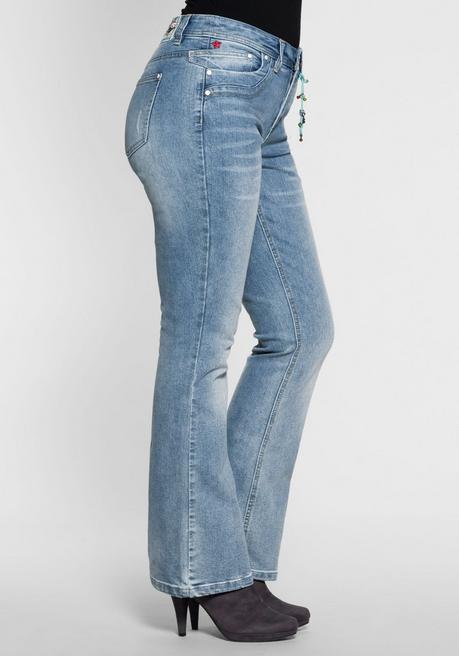 sheego by Joe Browns Bootcut Stretch-Jeans im Used-Look - light blue Denim sheego Jubiläumsangebot