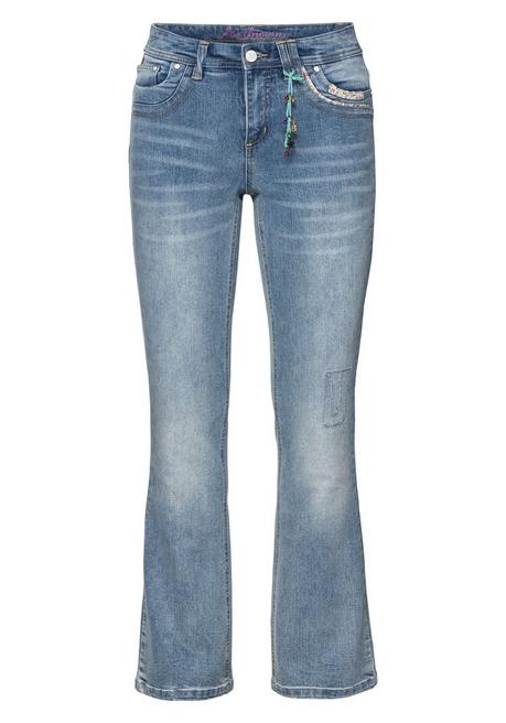 sheego by Joe Browns Bootcut Stretch-Jeans im Used-Look - light blue Denim sheego Jubiläumsangebot