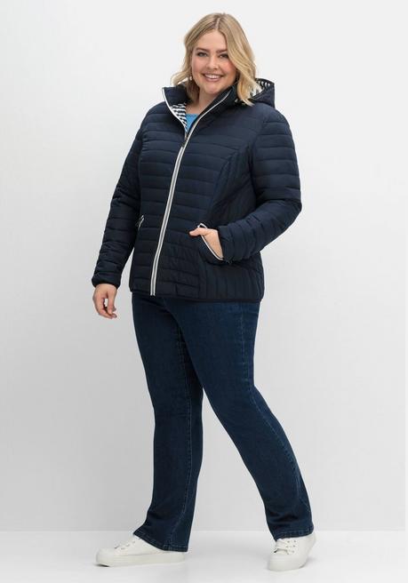 sheego Leichte Steppjacke mit abnehmbarer Kapuze - nachtblau sheego Neueste Mode