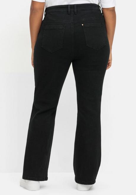sheego Bootcut Stretch-Jeans mit Bodyforming-Effekt - black Denim sheego Große Rabatte