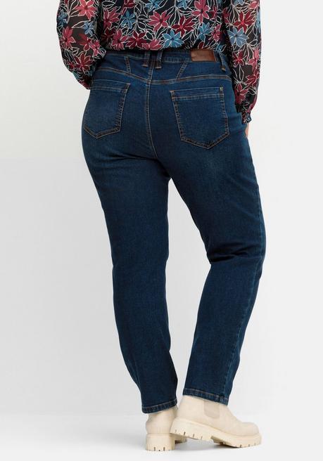 sheego Schmale Jeans in Curvy-Schnitt PIA, in 5-Pocket-Form - dark blue Denim sheego Tiefpreis