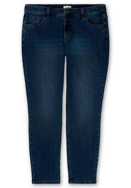sheego Schmale Jeans in Curvy-Schnitt PIA, in 5-Pocket-Form - dark blue Denim sheego Tiefpreis