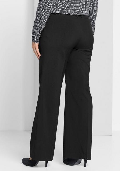 sheego Weite Stretchhose mit Bügelfalte - schwarz sheego JETZT KAUFEN