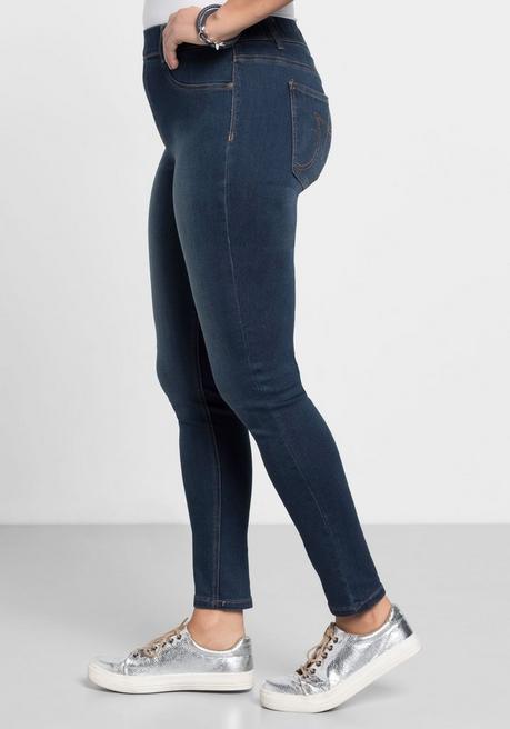 sheego Jeggings in Power-Stretch-Qualität, mit Schlupfbund - dark blue Denim sheego Letzter Tag