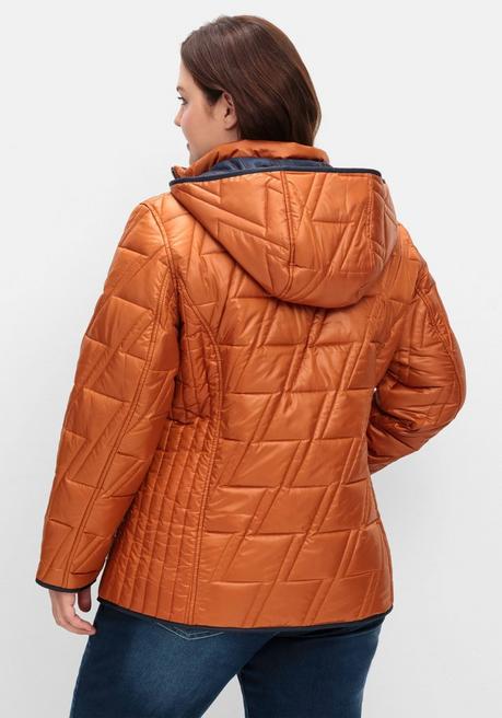 sheego Wendesteppjacke mit Kapuze und Stehkragen - cognac sheego Bis zu 50% Rabatt